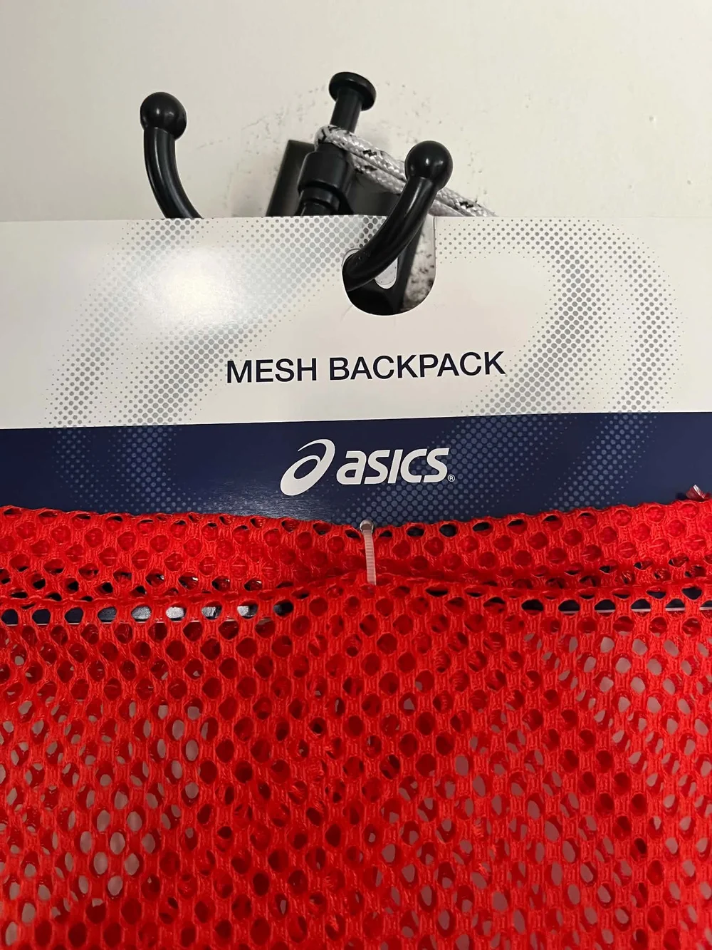 ASICS Bright Orange Mesh Drawstring Backpack